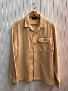 ASOS Men's Beige Button-Up Casual Shirt Jacket